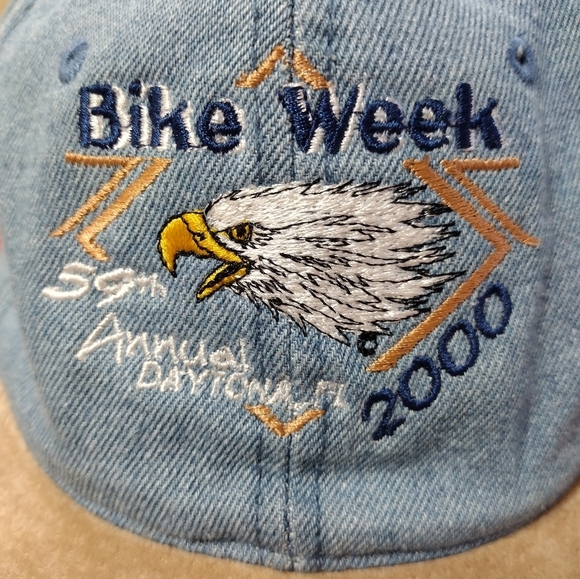 Vintage 59th Annual Daytona Bike Week 2000 Denim Hat - Picture 2 of 10